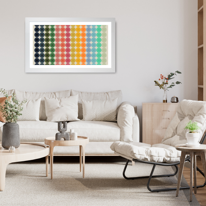 Colourful Abstract Circles Large Print by Print Punk Studio