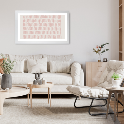 Blush Pink Abstract Lines by Print Punk Studio