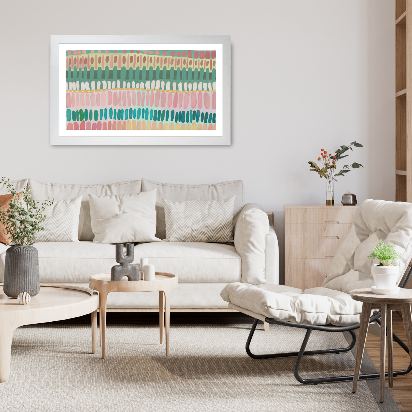 Boho Abstract Painting Daubs by Print Punk Studio