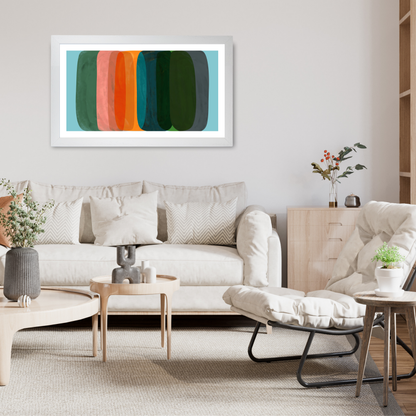 Boho Colourful Abstract Painting by Print Punk Studio