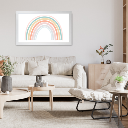 Light Pastel Abstract Rainbow Print by Print Punk Studio