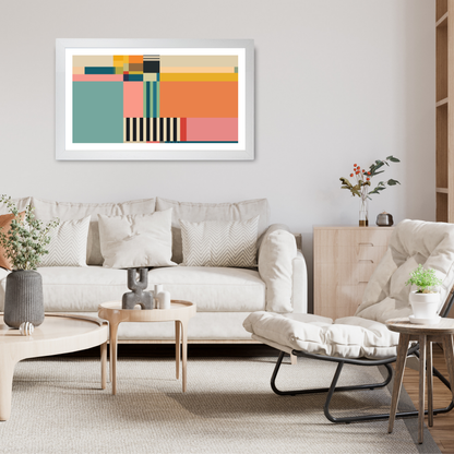 Colourful Pastel Geometric Print by Print Punk Studio