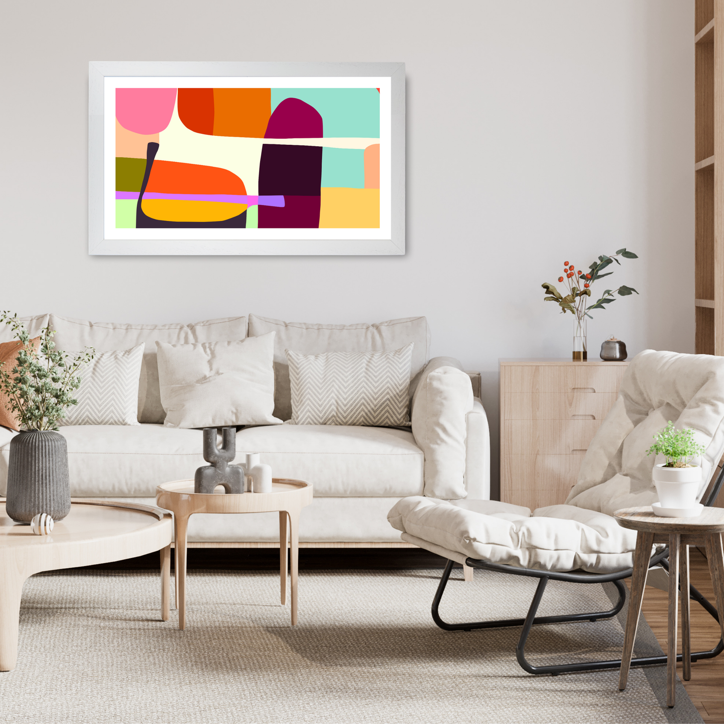 Bold Modern Shapes Print by Print Punk Studio