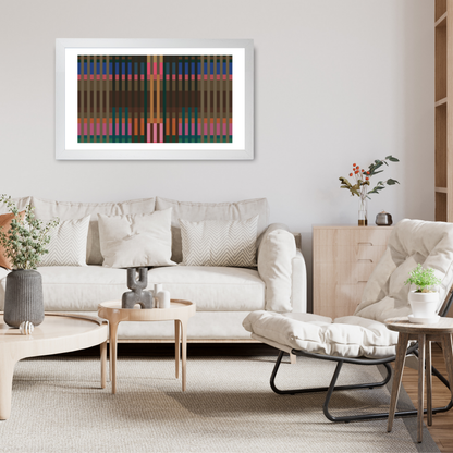 Multicoloured Mirrored Lines Print by Print Punk Studio