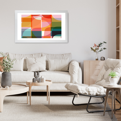 Bold Colourful Abstract Print by Print Punk Studio