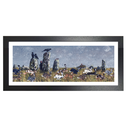 The Running of The Hares by Maggie Vandewalle - Mounted