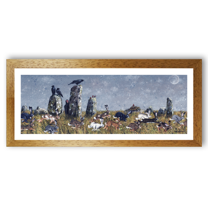 The Running of The Hares by Maggie Vandewalle - Mounted