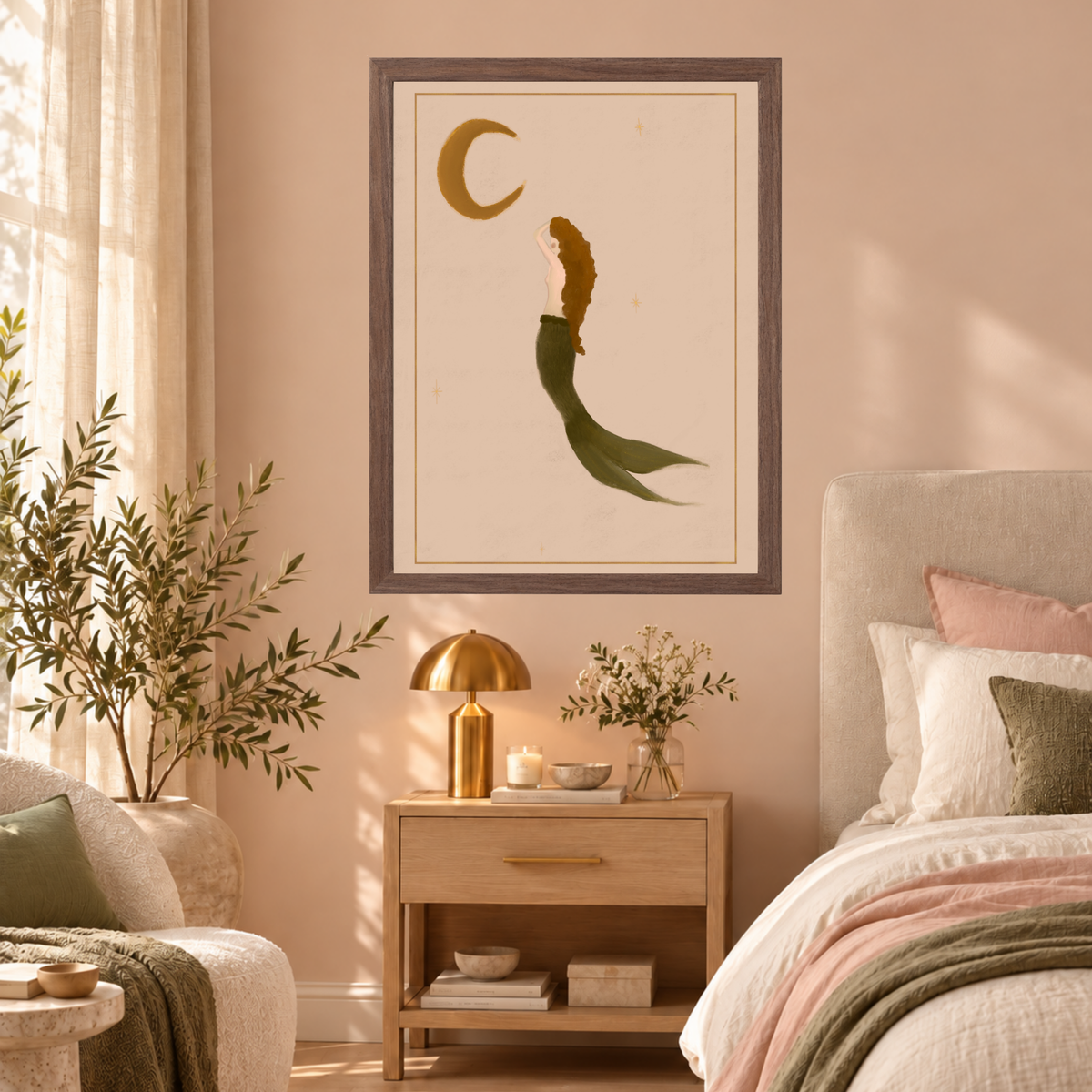The mermaid and the Moon by Queen of the Rodeo