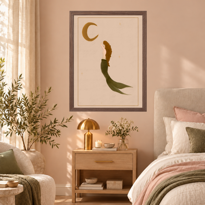 The mermaid and the Moon by Queen of the Rodeo
