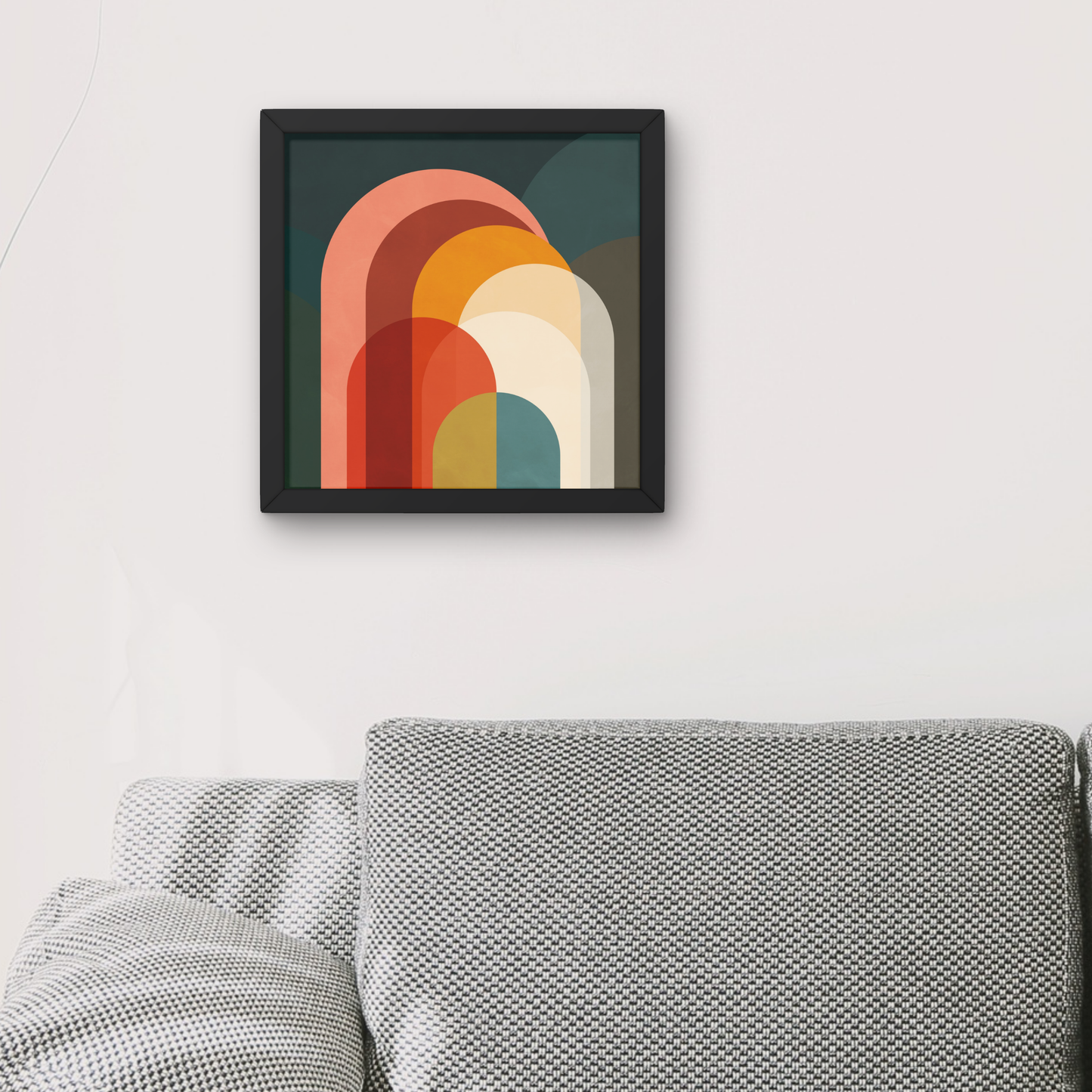 Bold Mid Century Square Art by Print Punk Studio