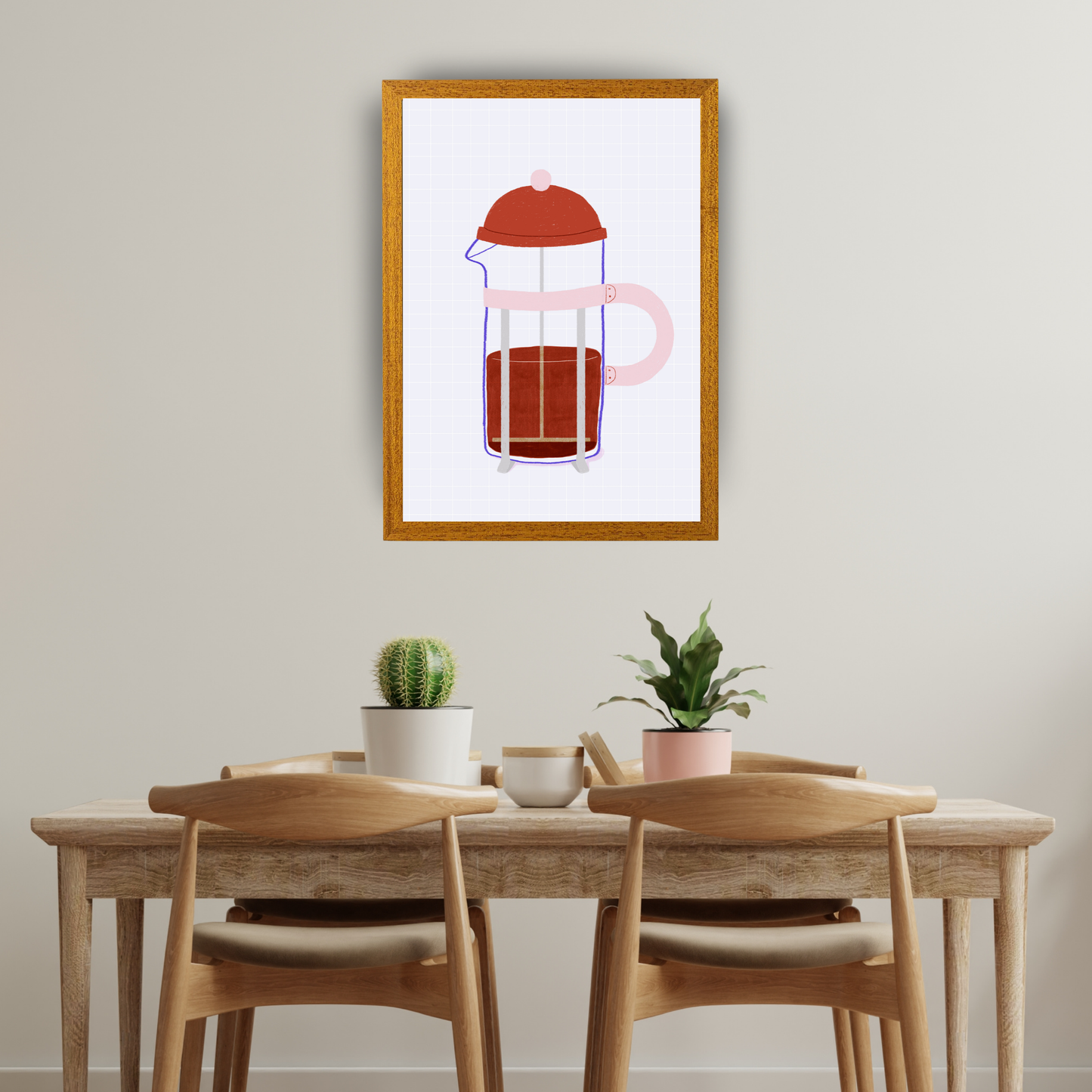 French press Coffee Blue by Ani Vidotto