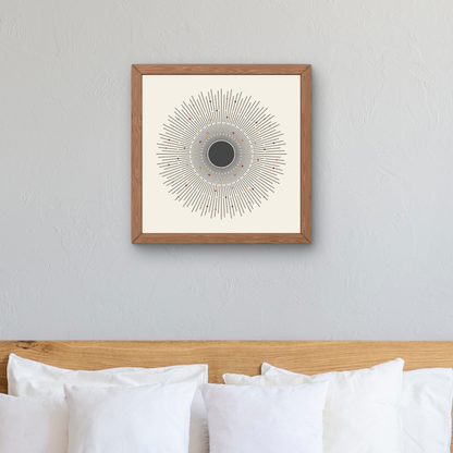 Sun With Colors Square by Print Punk Studio
