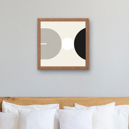 Mid Century Cream Black by Print Punk Studio