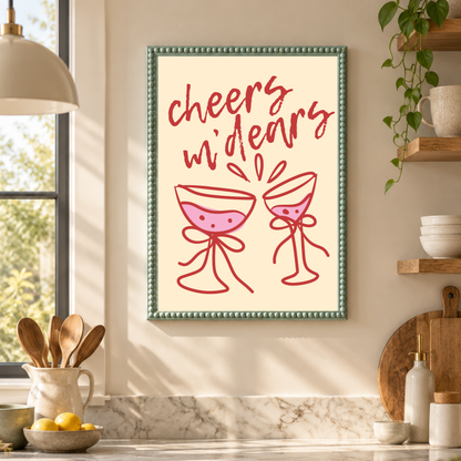Cheers M' Dears by Print Studio By Anya