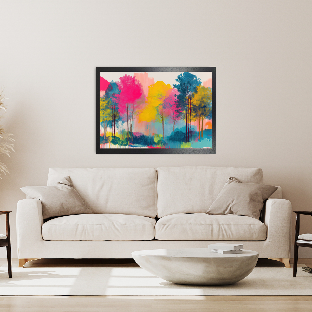 Colourful Trees Fading Into Mist by Chromatic Storm Studio