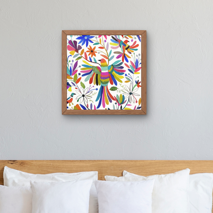 Otomi Bird Carre by Sylvie Demers