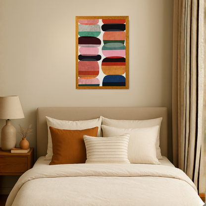 Set of 2 Textured Mid Century Colours A by Print Punk Studio