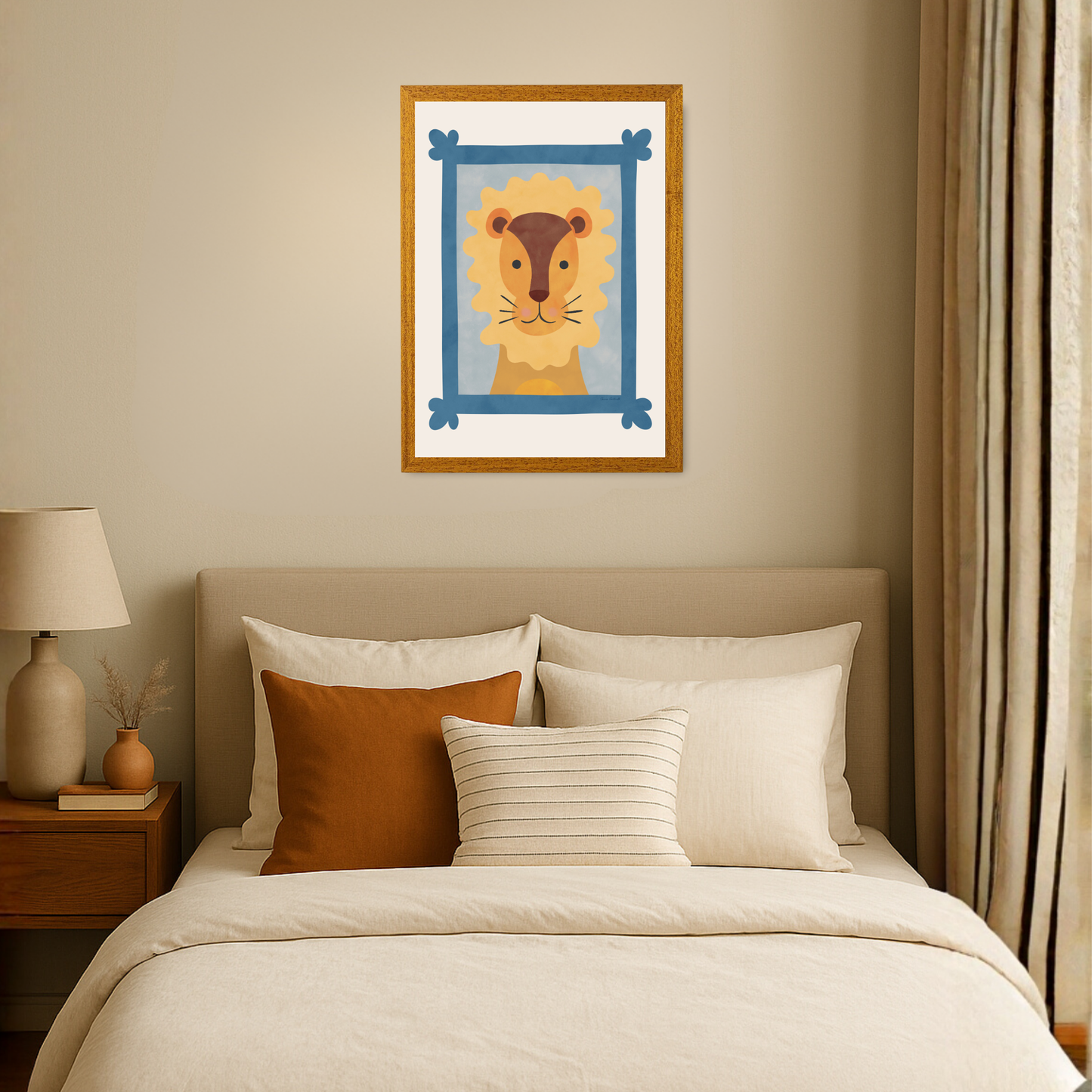 Animal Portraits Lion by Carrie Cantwell