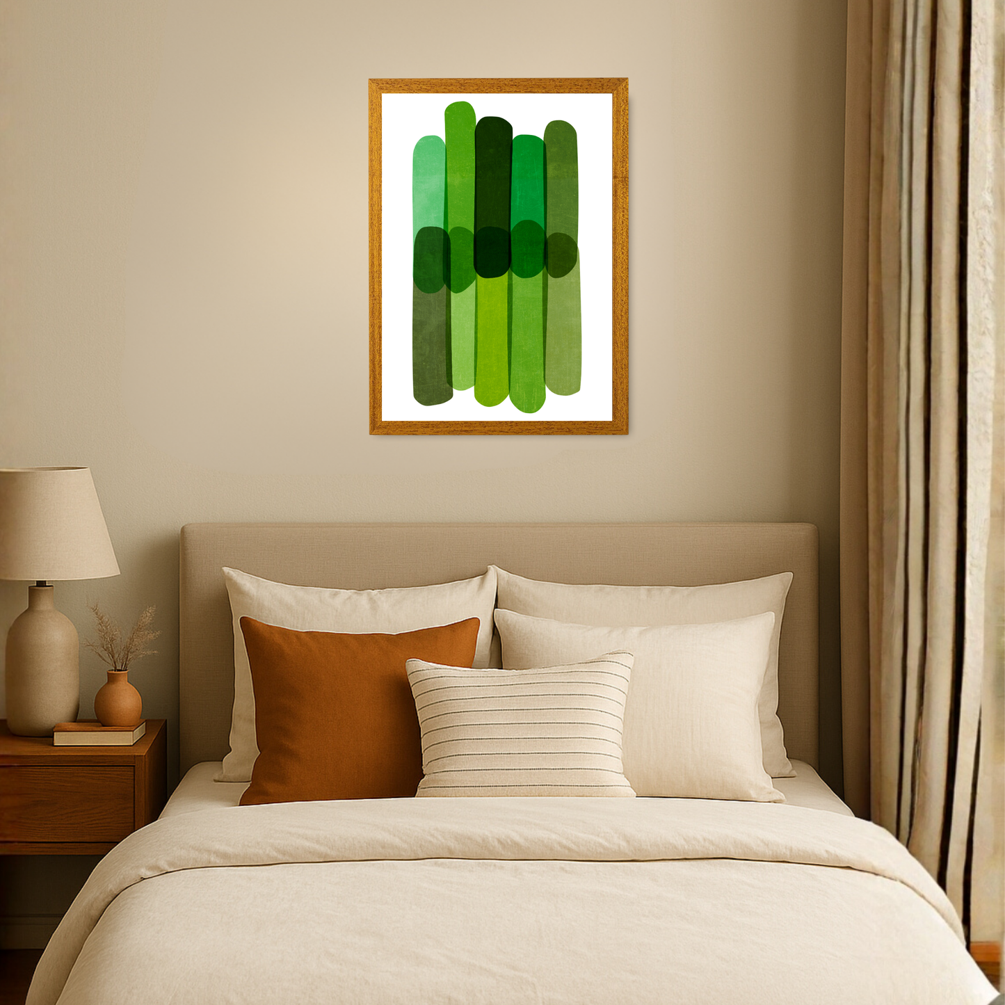 Green Abstract Wall Art Prints by Print Punk Studio