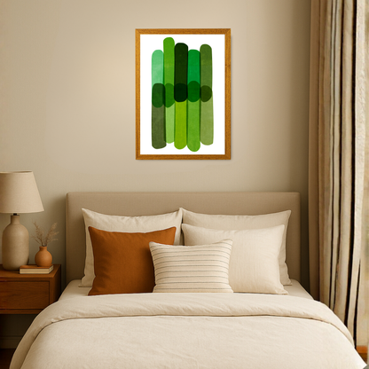 Green Abstract Wall Art Prints by Print Punk Studio