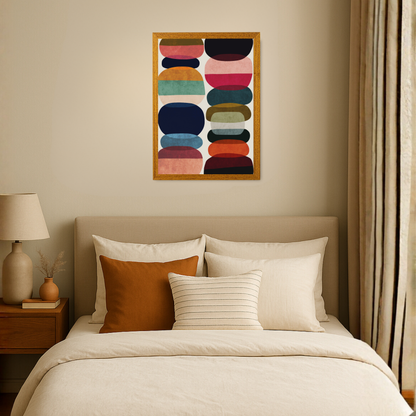 Set of 2 Textured Mid Century Colours B by Print Punk Studio