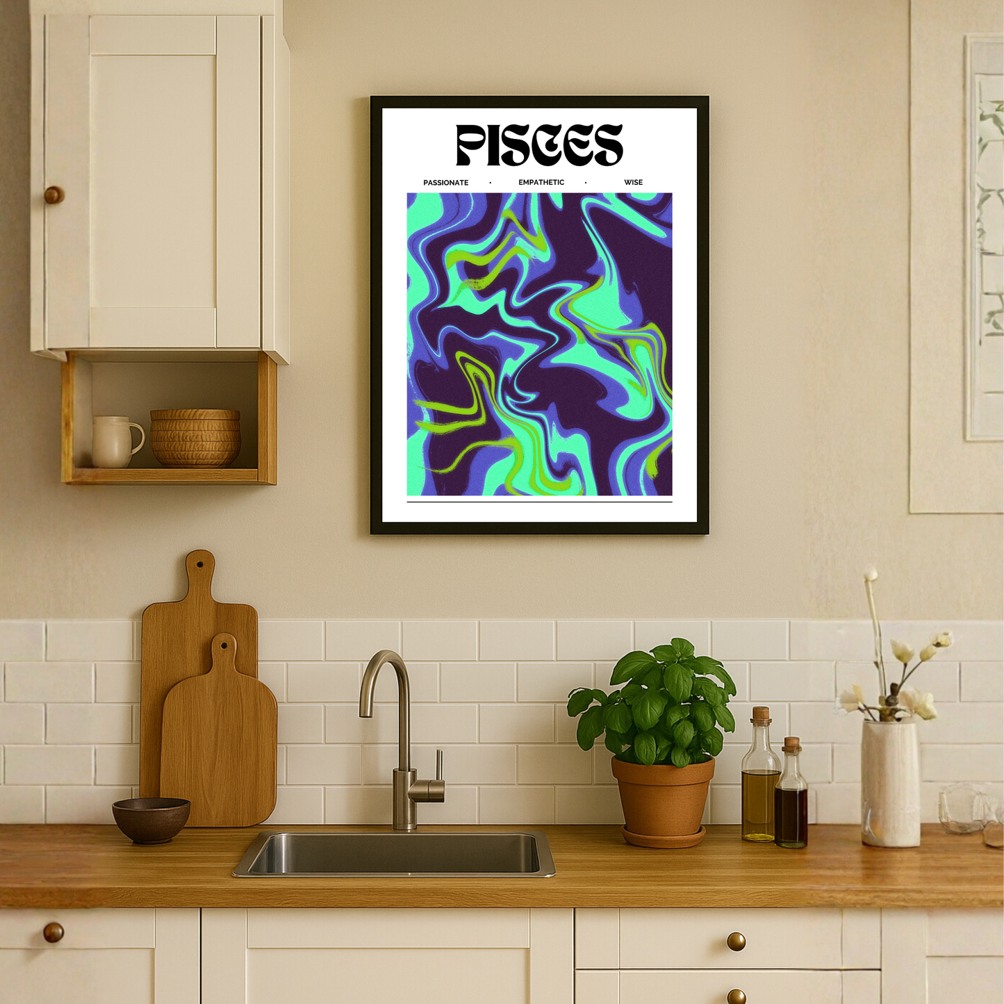 Pisces Star Sign by Athena Art