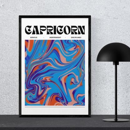 Capricorn Star Sign by Athena Art