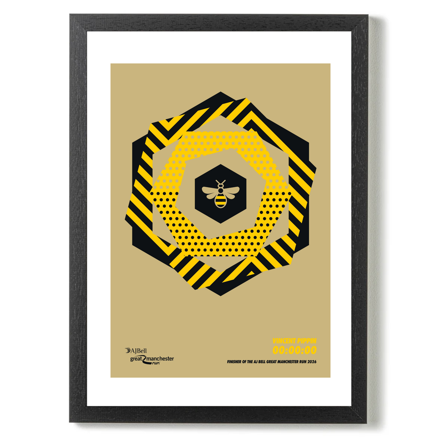 AJ Bell Great Manchester Run 2026 - Personalised Print “Bee” Edition