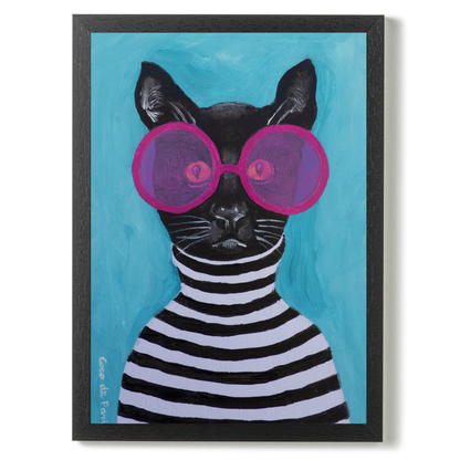 Stripy Black Cat by Coco Deparis