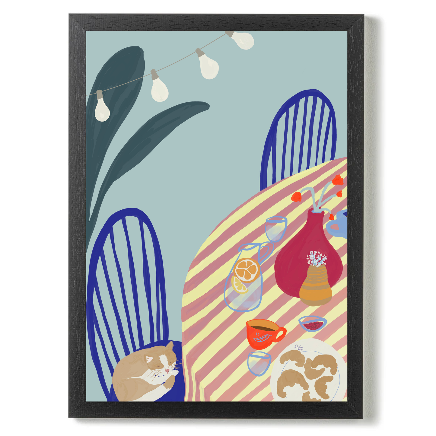 Outdoor Breakfast by Alix Campbell Art