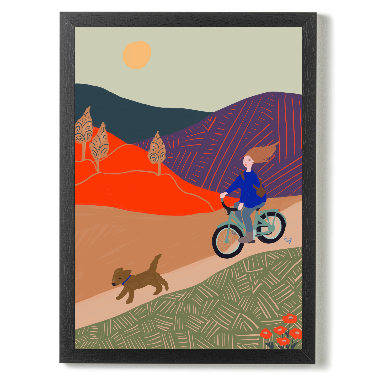 Riding into Fall by Alix Campbell Art