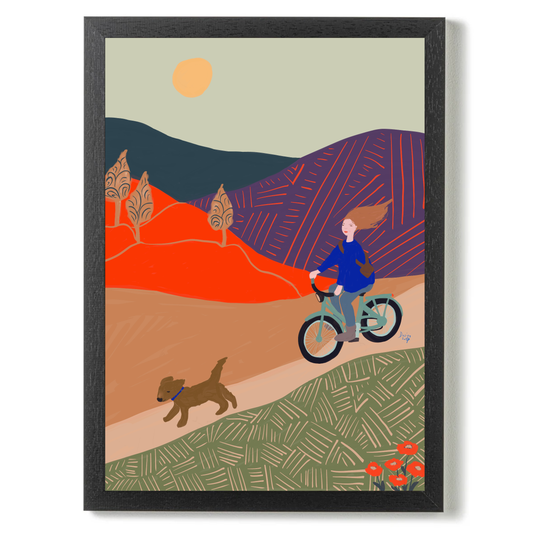 Riding into Fall by Alix Campbell Art