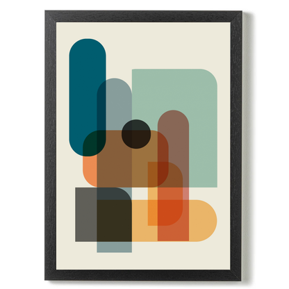 Set of 2 Colourful Bold Abstract Prints A by Print Punk Studio