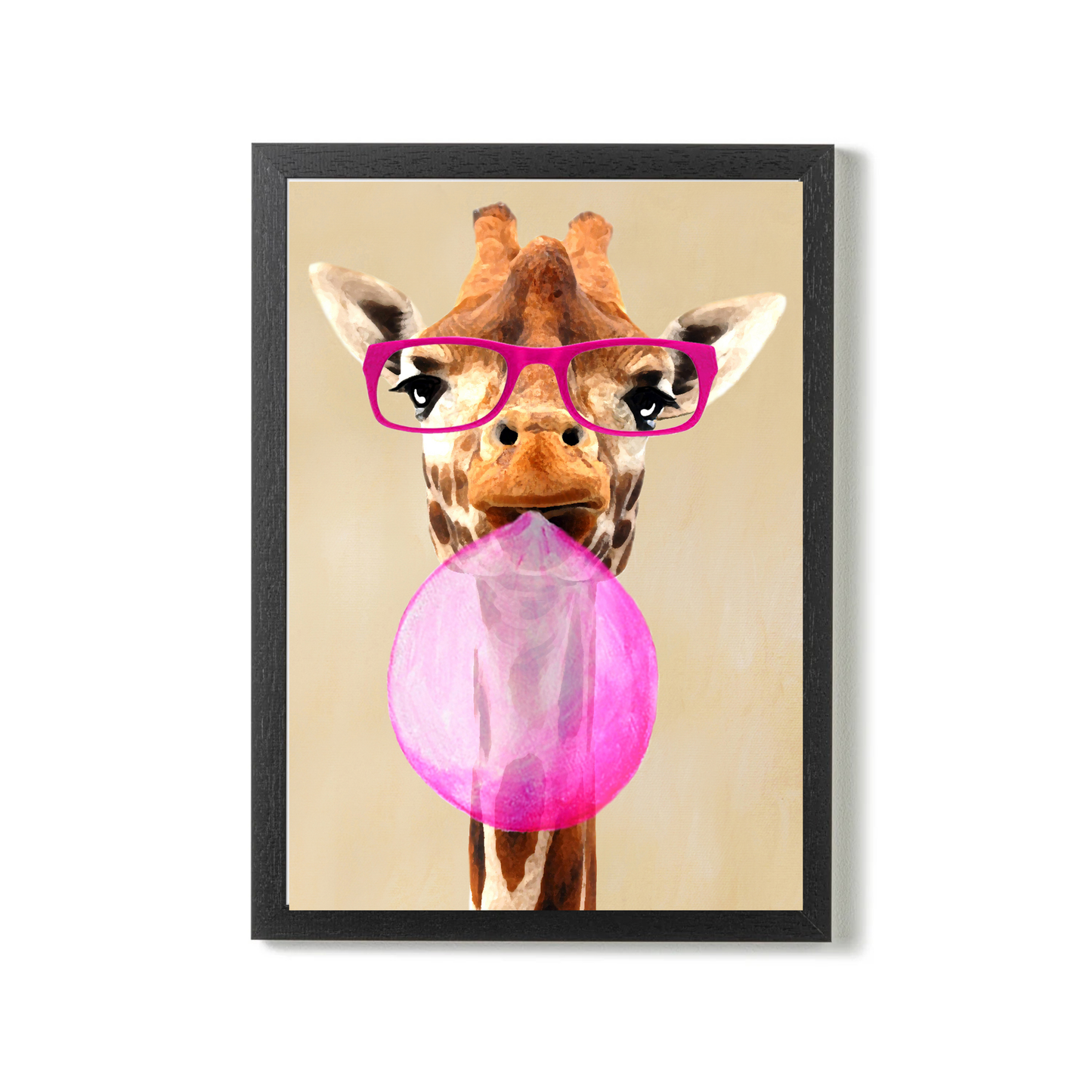 Clever Giraffe With Bubblegum by Coco Deparis
