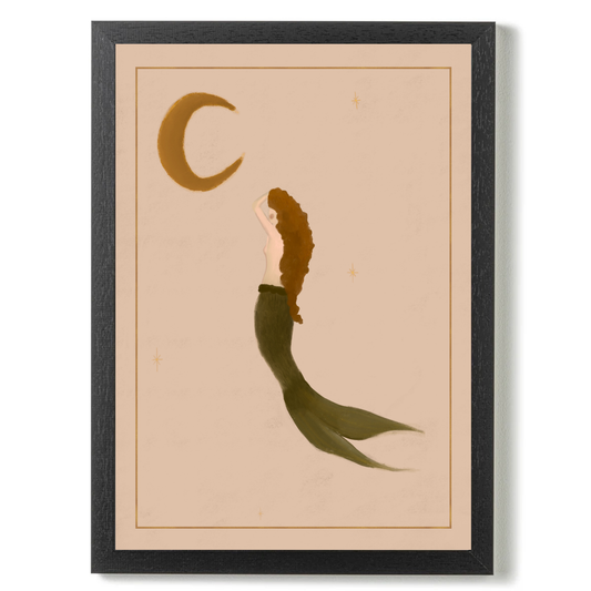 The mermaid and the Moon by Queen of the Rodeo