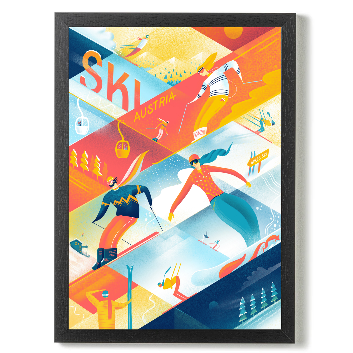 Ski The Lines by Mark Harrison Prints