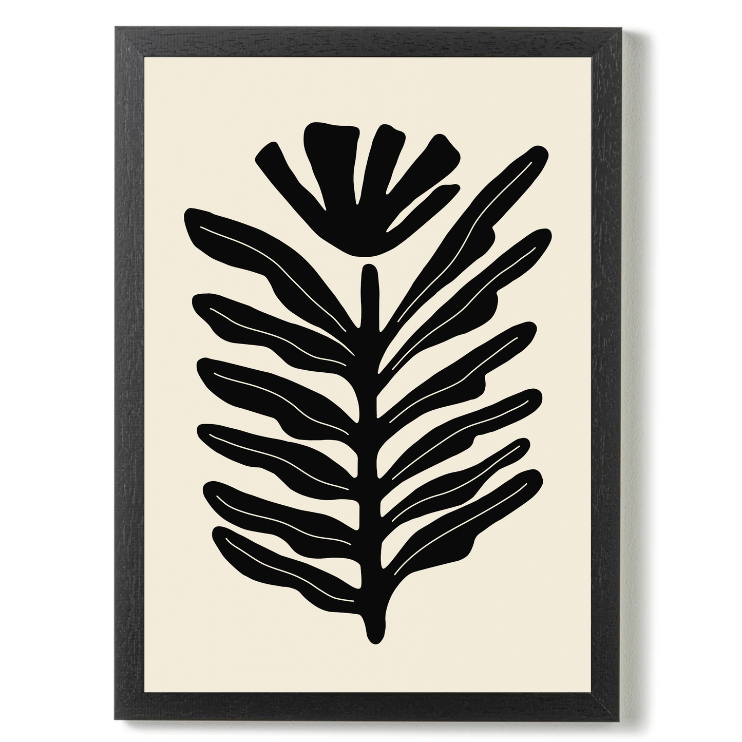 Abstract Plant Black by Ani Vidotto