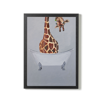 Giraffe in Bathtub by Coco Deparis