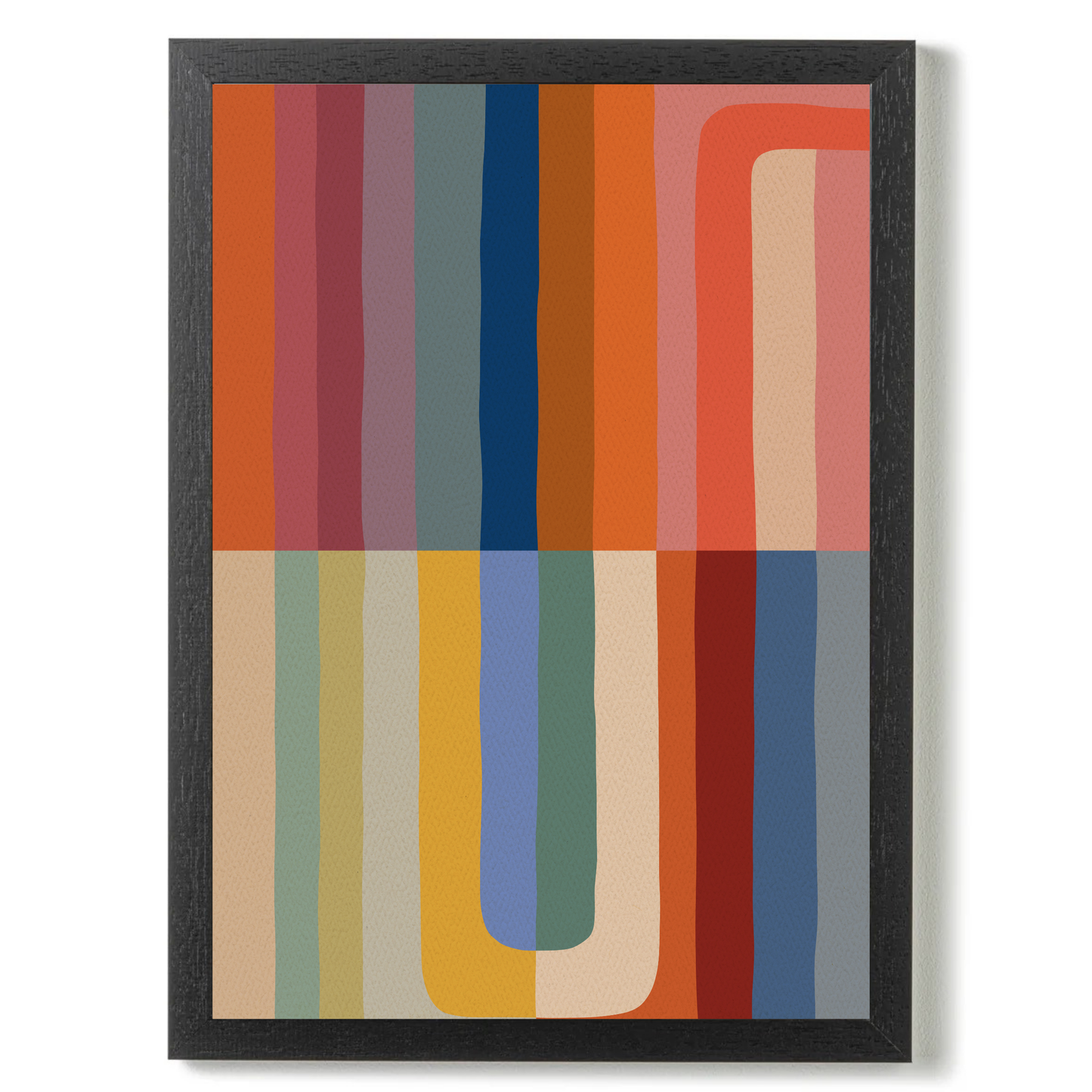 Set of 2 Fun Abstract Textured Prints A by Print Punk Studio
