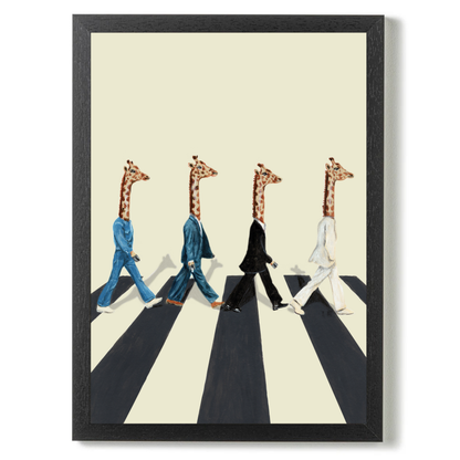 Beatles Giraffes Abbey Road by Coco Deparis