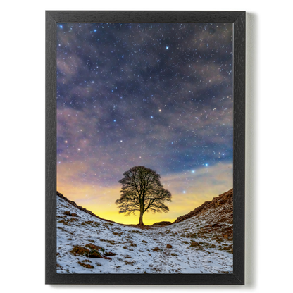 Stars and Clouds at Sycamore Gap by Steven Robinson