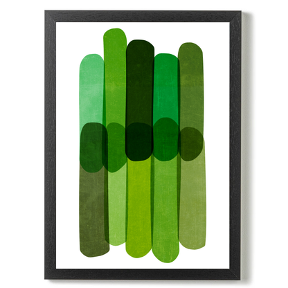 Green Abstract Wall Art Prints by Print Punk Studio