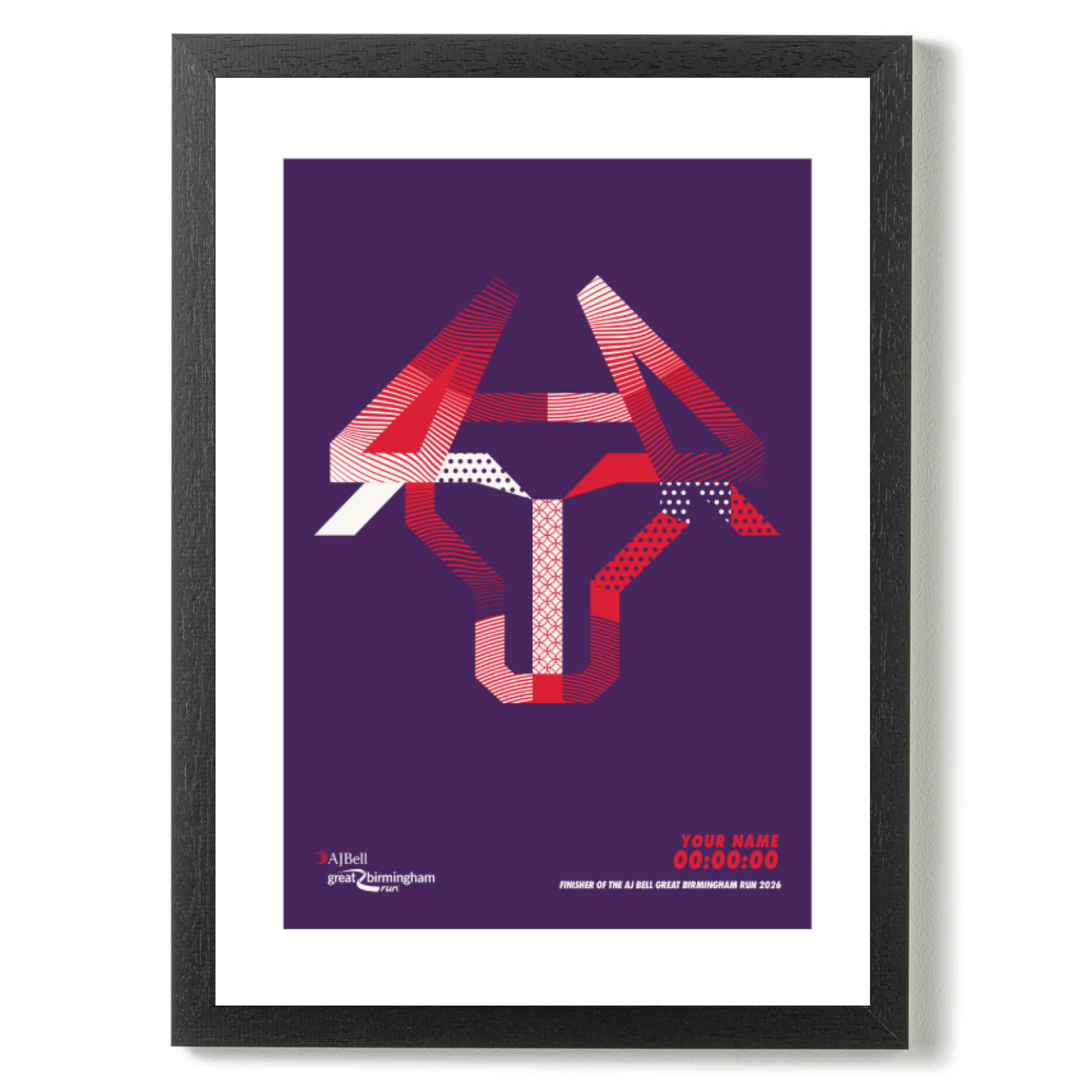 AJ Bell Great Birmingham Run 2026 - Personalised Print “Bull” Edition