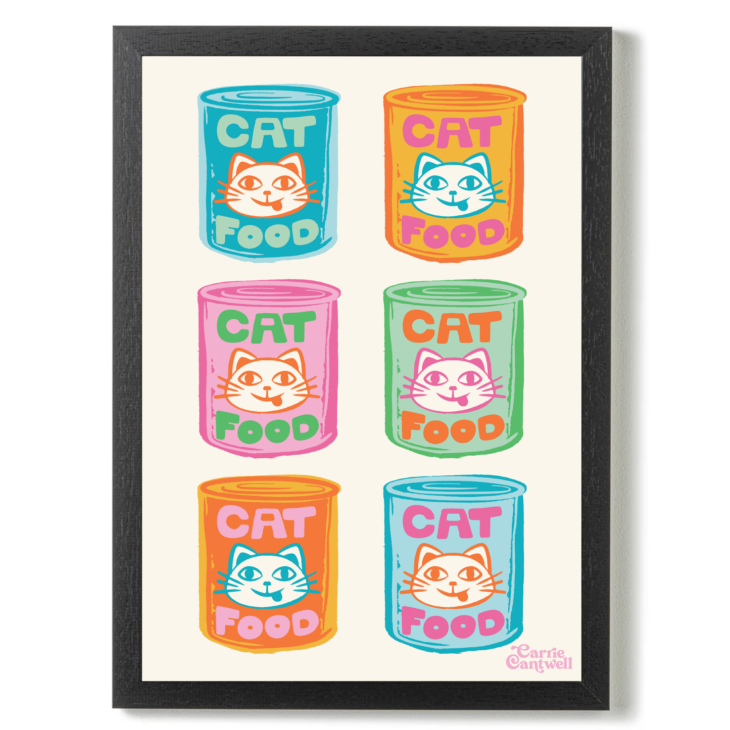 Pop Art Cat Food by Carrie Cantwell