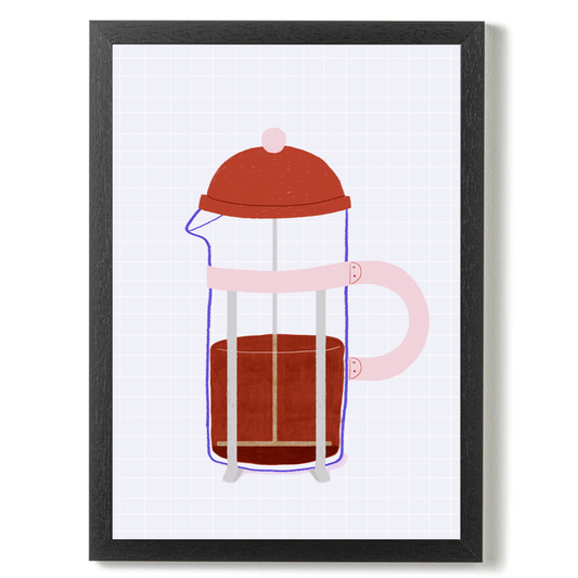 French press Coffee Blue by Ani Vidotto