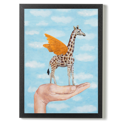 Giraffe with Golden Wings by Coco Deparis