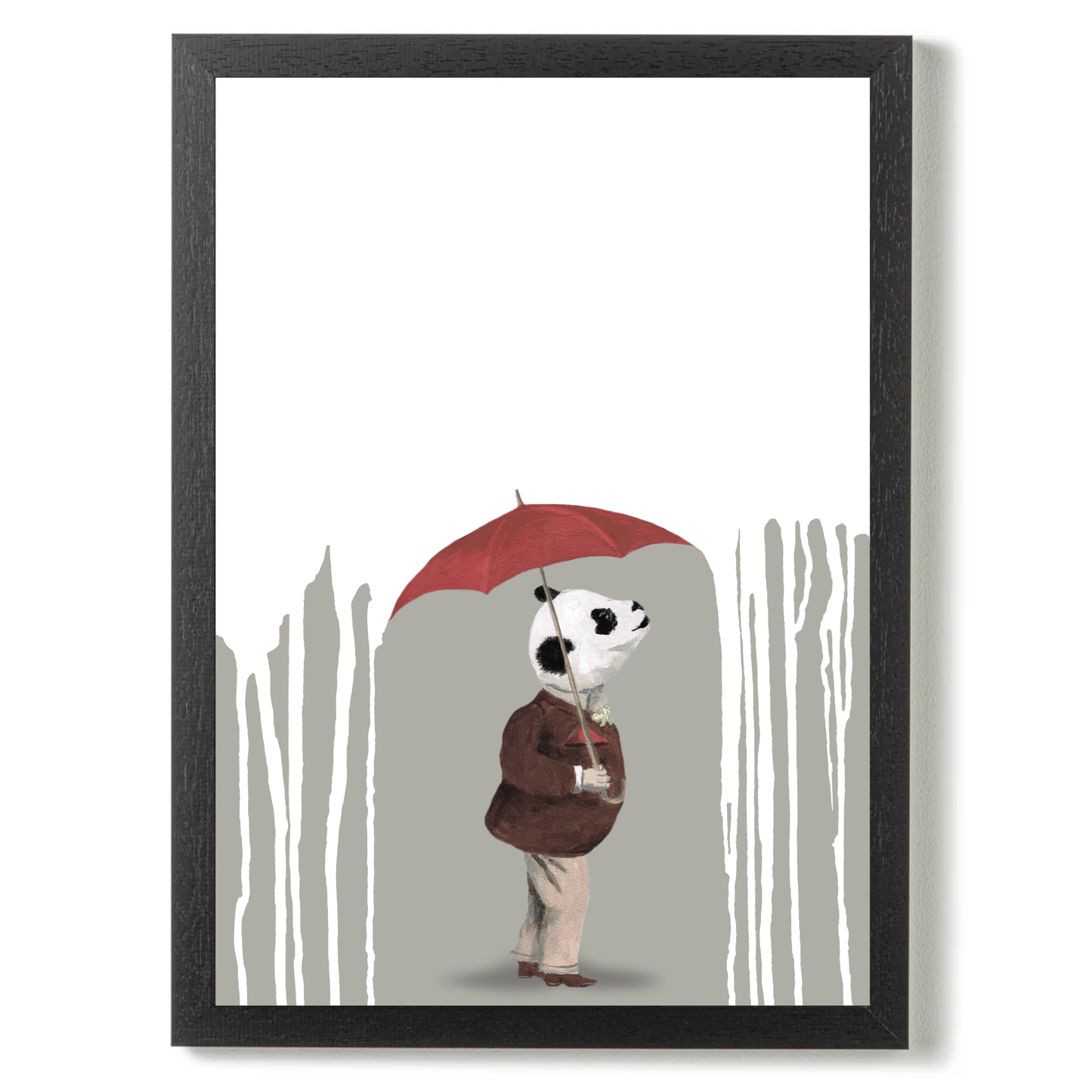Panda in the Rain by Coco Deparis