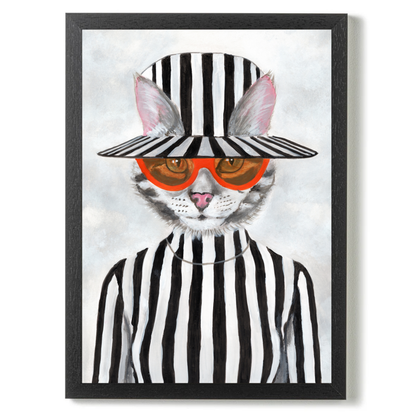 Cat in Stripy Mood by Coco Deparis