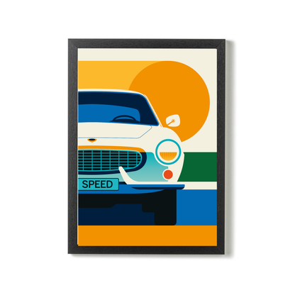 White Vintage Sports Car by Bo Lundberg