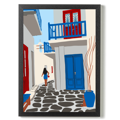 Mykonos Alley by Carrie Cantwell